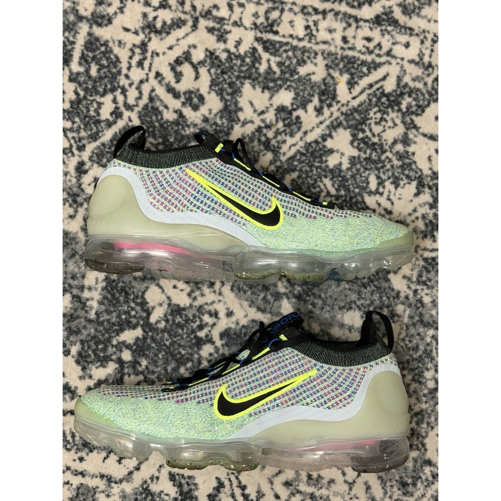 Nike Air VaporMax FK Flyknit Volt Photo Blue Black Sneakers DX3368-700 Mens 11